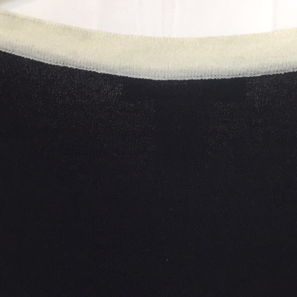 Anne Klein Black/Beige Knit Top - Picture 7 of 8